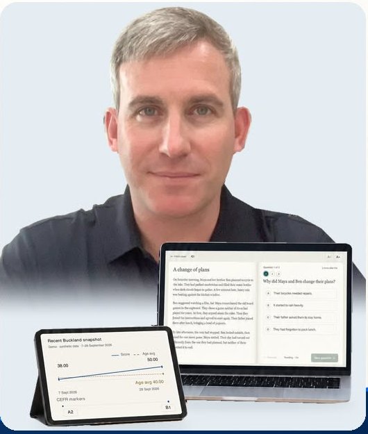Jason Buckland with Buckland Practice on laptop and tablet