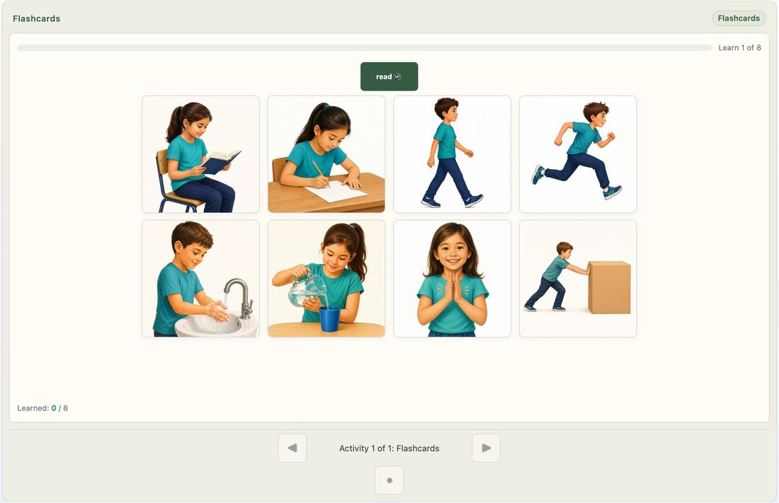 Picture-supported vocabulary activity